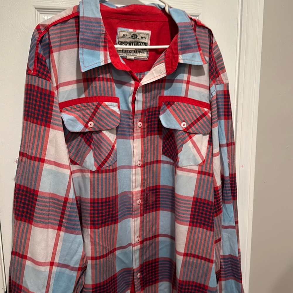 Evolution In Design XL Men Dress Shirt Long Sleeve 100% Cotton